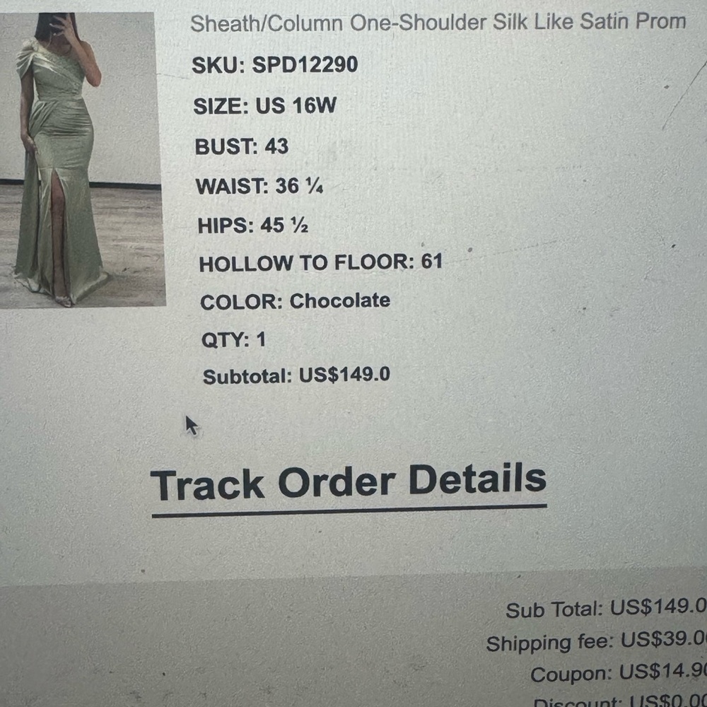 Elegant One-Shoulder Satin Dress in Chocolate